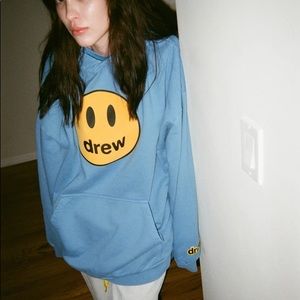 drew house sky blue hoodie size XXS NWT